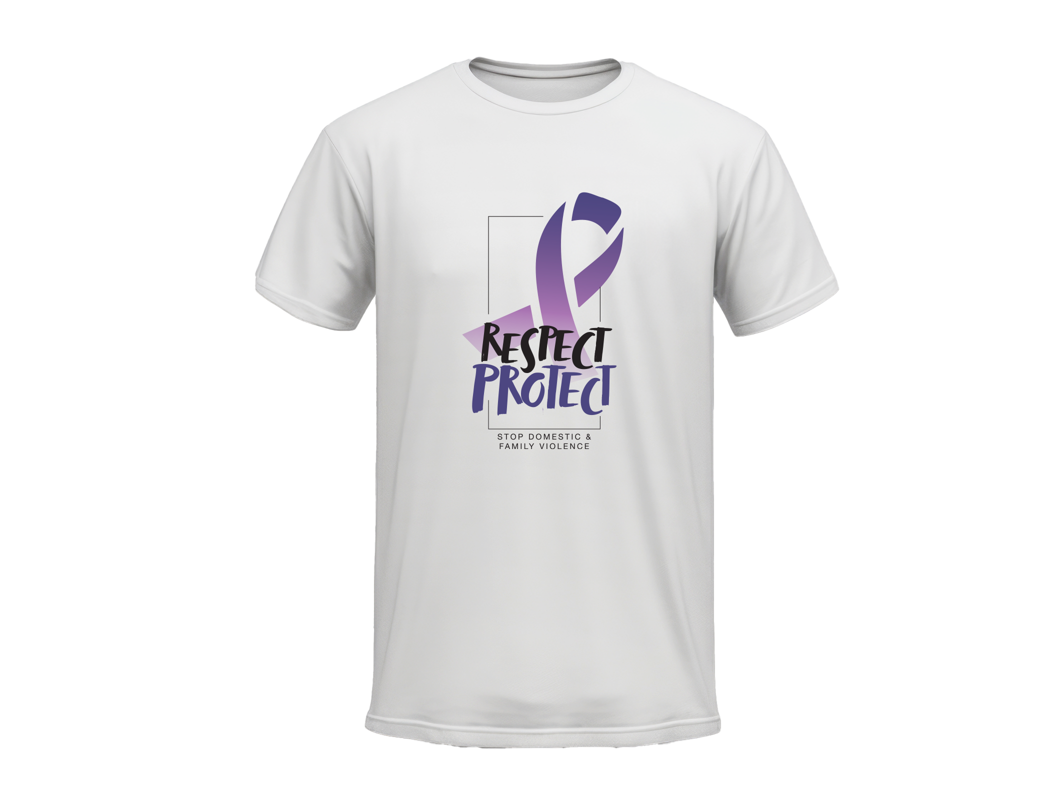 Stop Domestic and Family Violence - White Tee